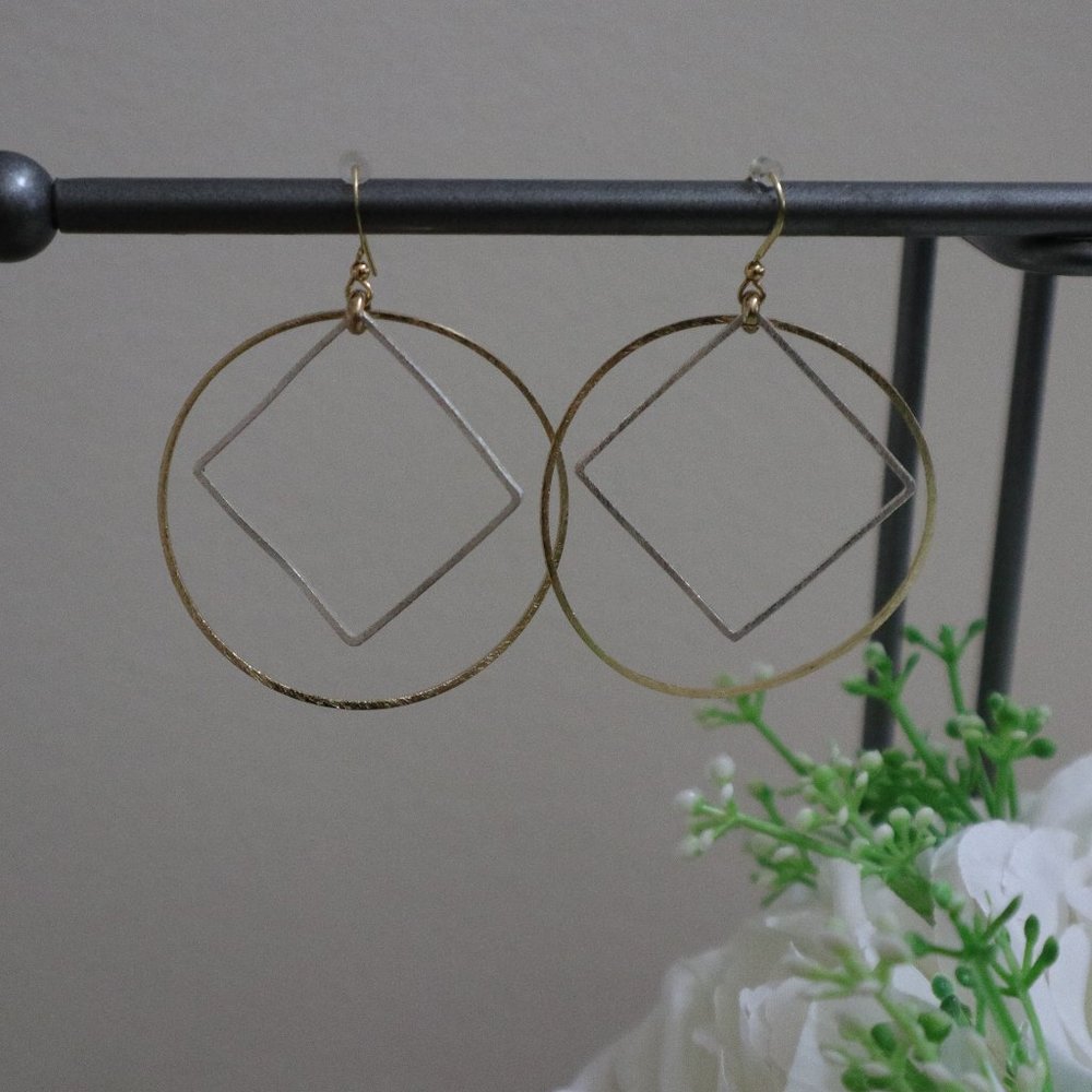 (3 for $20) Geometric Metal Earrings